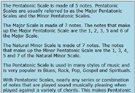 Pentatonic Scale Information