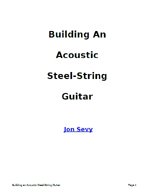 Building An Acoustic Steel String Guitar