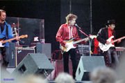 Dylan performs at a 1996 concert in Stockholm.