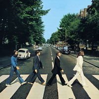 The iconic Abbey Road album cover.